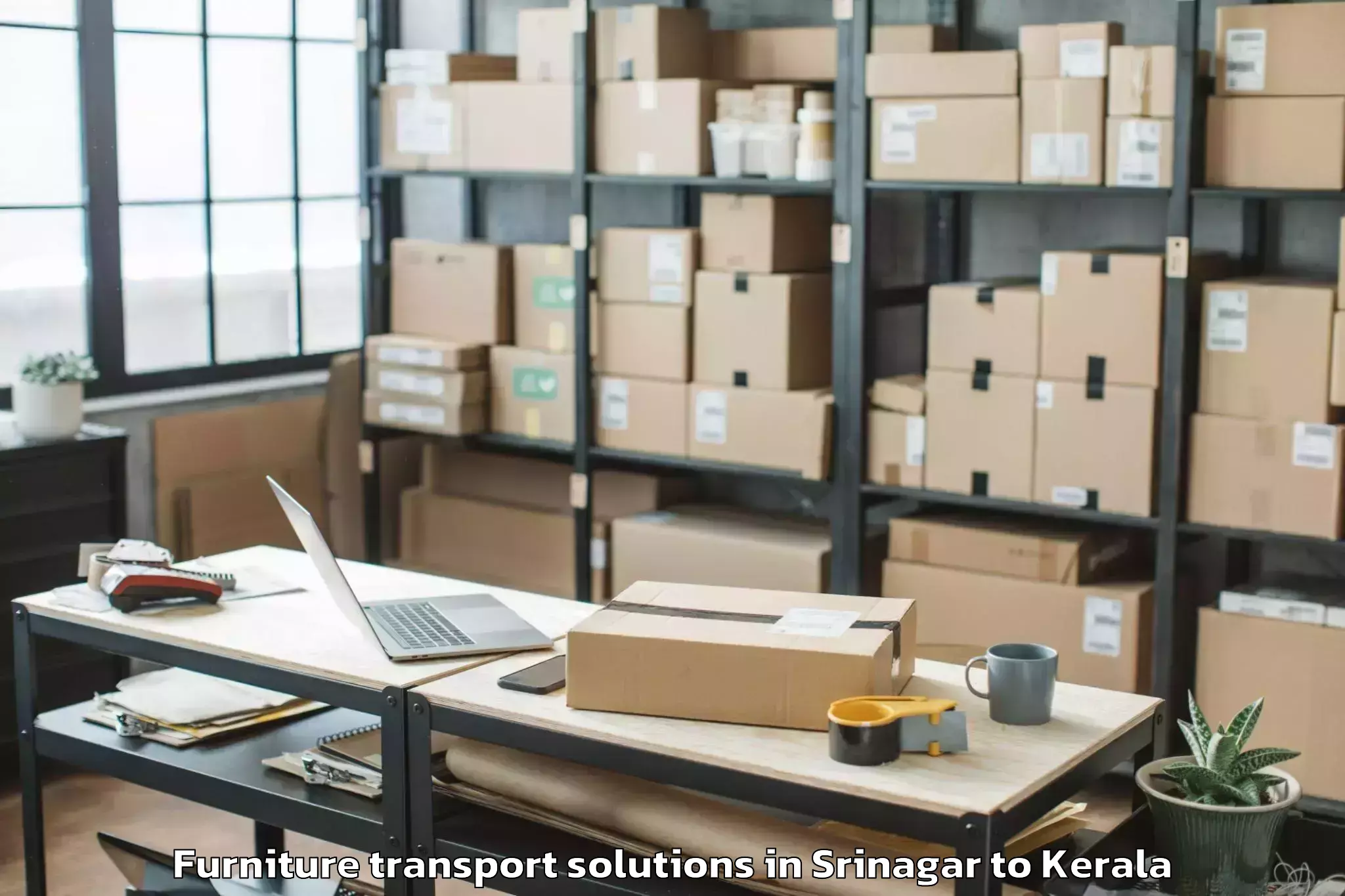 Quality Srinagar to Chengannur Furniture Transport Solutions